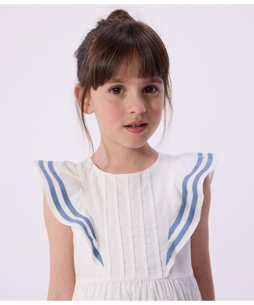 PETIT BATEAU（プチバトー） ワンピース ポプリンワンピース キッズ 
