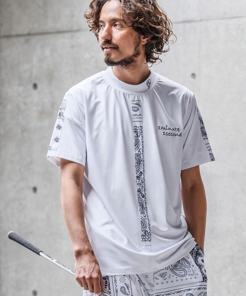 1minute1secondモックネックTシャツ(1M25N160) 1minute 1second（ワンミニットワンセカンド） tシャツ mt10276-high