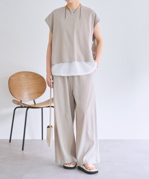 BEARDSLEY（ビアズリー） ワイドパンツ パンツ リネンウエスト
