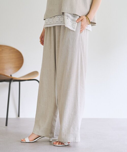 BEARDSLEY（ビアズリー） ワイドパンツ パンツ リネンウエスト