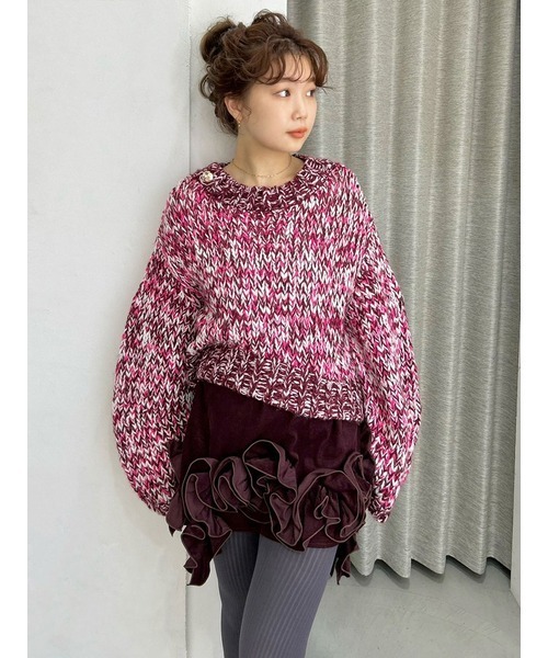 「LILY BROWN」 長袖ニット ONE SIZE グリーン レディース_画像2