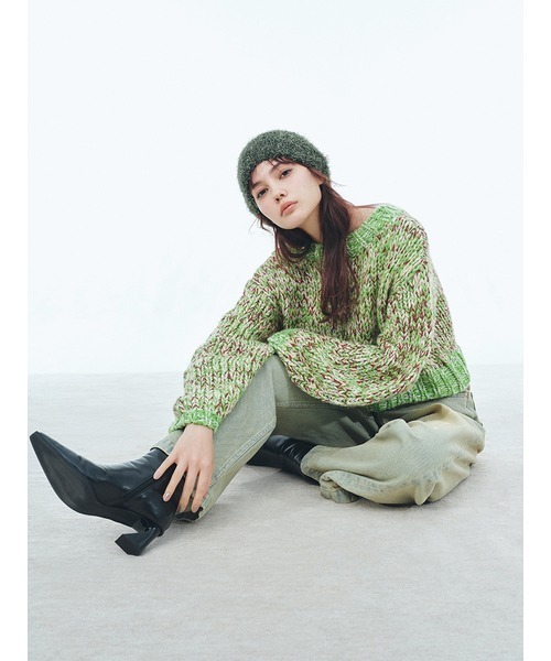 「LILY BROWN」 長袖ニット ONE SIZE グリーン レディース_画像6