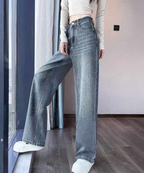 「Miniministore」 デニムパンツ L ブルー レディース_画像4