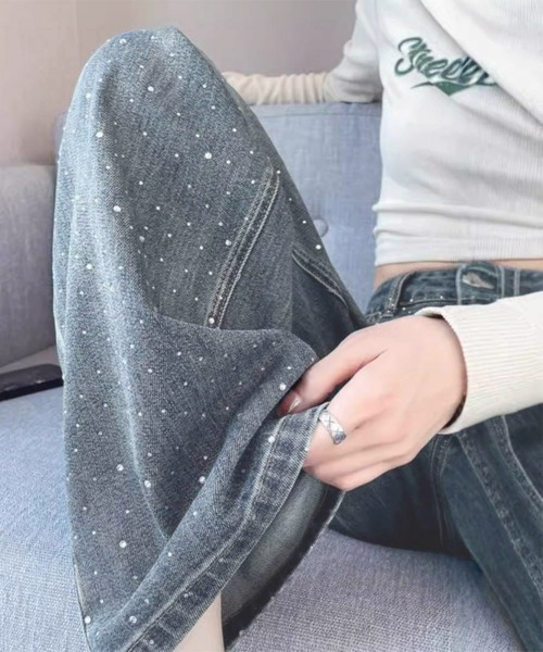 「Miniministore」 デニムパンツ L ブルー レディース_画像6