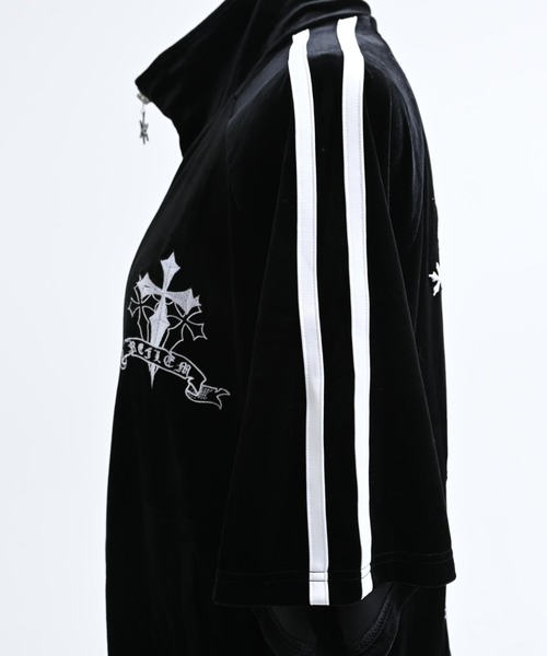 REFLEM（レフレム） ジャージ 「REFLEM/レフレム」クロス刺繍ベロア