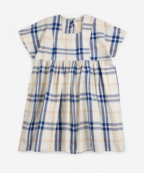 BOBO CHOSES - 衣裳 Fun Tartan衣裳「キッズ」 キッズ 小わっぱ服 うしろ帯 ワンピース、チュニック-子ども服、シューズ-ベビー、キッズ、マタニティ