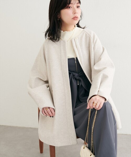 「natural couture」 ブルゾン FREE アイボリー レディースの画像
