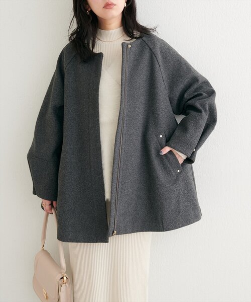 「natural couture」 ブルゾン FREE アイボリー レディースの画像