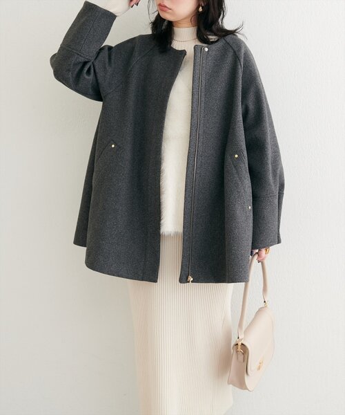 「natural couture」 ブルゾン FREE アイボリー レディースの画像