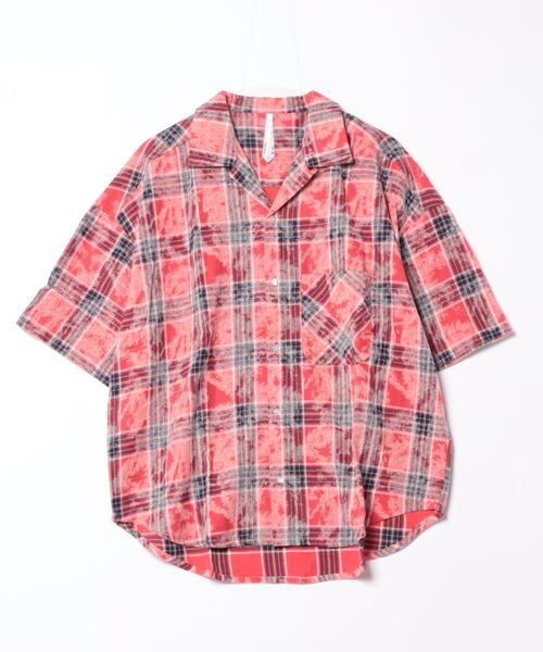 「THISIS」 「HALHAM」半袖シャツ LARGE チャコールグレー メンズ_画像3