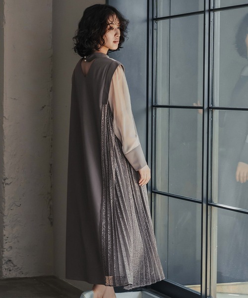 「GIRL」 長袖ワンピース M ブラック レディース_画像2
