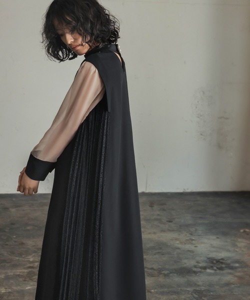 「GIRL」 長袖ワンピース M ブラック レディース_画像5