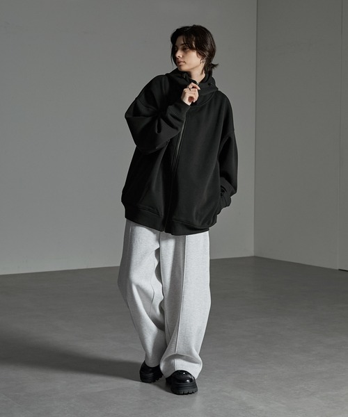 「CIYOT」 ジップアップパーカー M チャコール メンズ_画像5