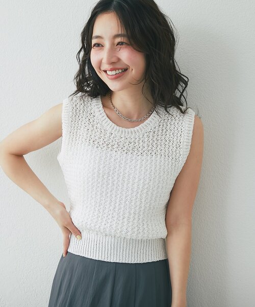 M.M.M　新品未使用LUCKY LOOPS クルーネックサマーニットS La boutique Bonbon（ラブティックボンボン） サマーニット ニット