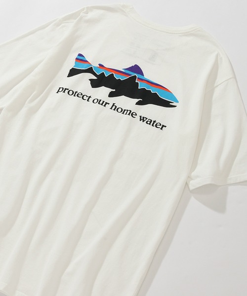 patagonia（パタゴニア） 半袖Tシャツ S ホワイト メンズ : ZOZOTOWN