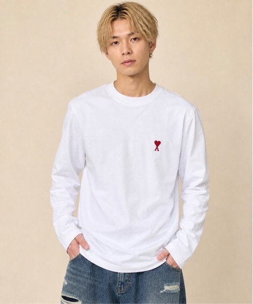 新品 ami paris アミパリス ハートロゴ uts205 726 ロングT AMI Alexandre Mattiussi tシャツ 「AMI PARIS」アミ パリス Small