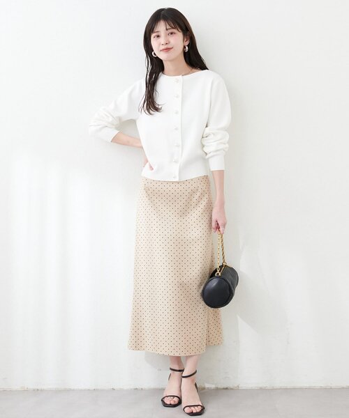 「natural couture」 ニットカーディガン FREE チャコールグレー レディース_画像5