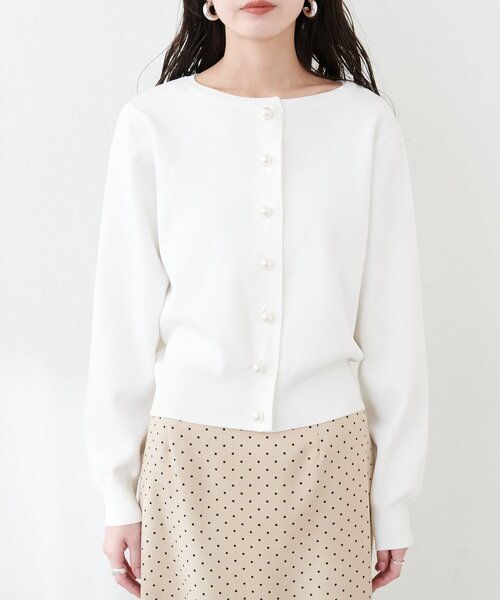 「natural couture」 ニットカーディガン FREE チャコールグレー レディース_画像6