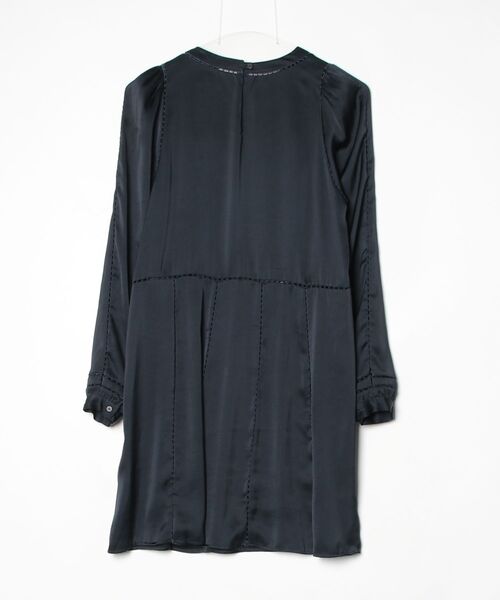 「ALLSAINTS」 長袖ワンピース 34 ネイビー レディース_画像2