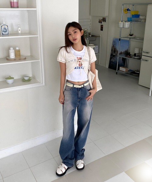 「by muni:r」 デニムパンツ MEDIUM ブルー レディース_画像3