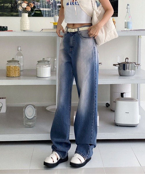 「by muni:r」 デニムパンツ MEDIUM ブルー レディース_画像7