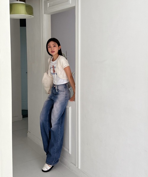 「by muni:r」 デニムパンツ MEDIUM ブルー レディース_画像8
