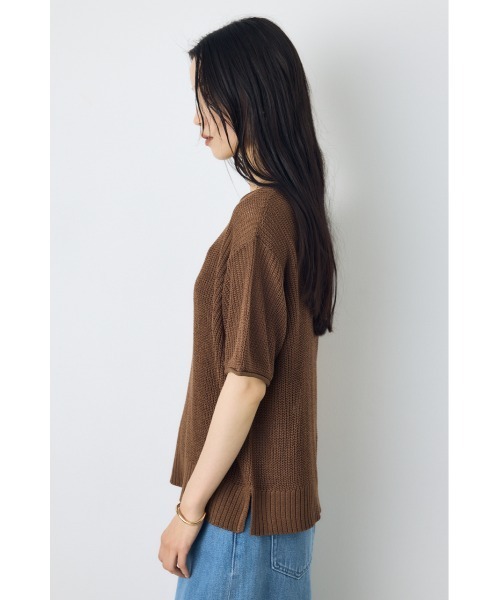 AZUL BY MOUSSY（アズールバイマウジー） tシャツ 半袖 畔編み半袖