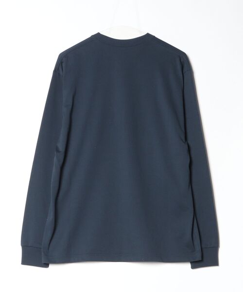 「THE NORTH FACE」 ワンポイント長袖Tシャツ W ネイビー メンズ_画像2