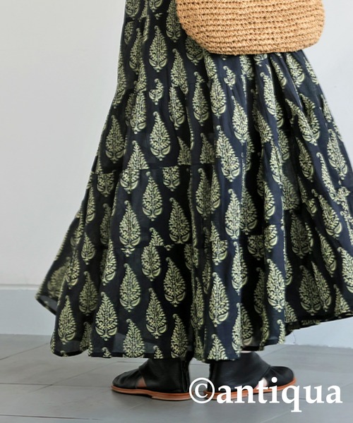 「antiqua」 シャツワンピース ONESIZE ブラック レディース_画像7