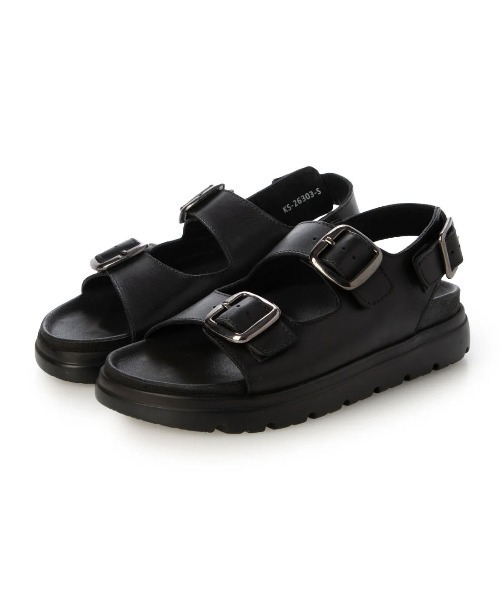 最安値KISCO ダブルベルトウェッジソールサンダル 2点セット KISCO