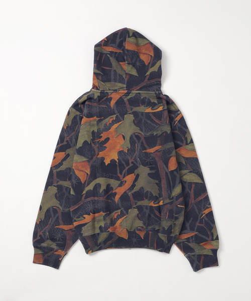 BoTT（ボット） パーカー WASHED TREE CAMO ZIP HOODIE メンズ