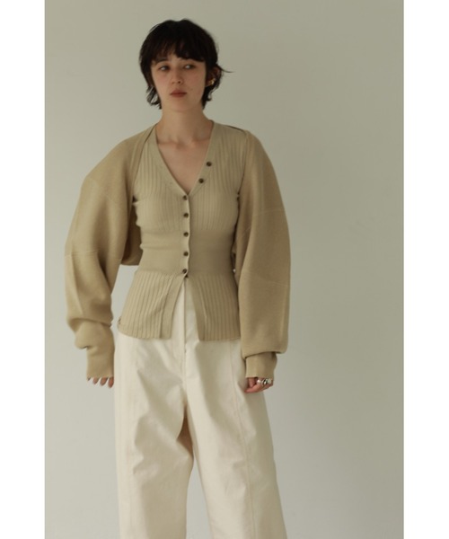 TODAYFUL カーディガン ダブルフェイスニットボレロ（Doubleface Knit