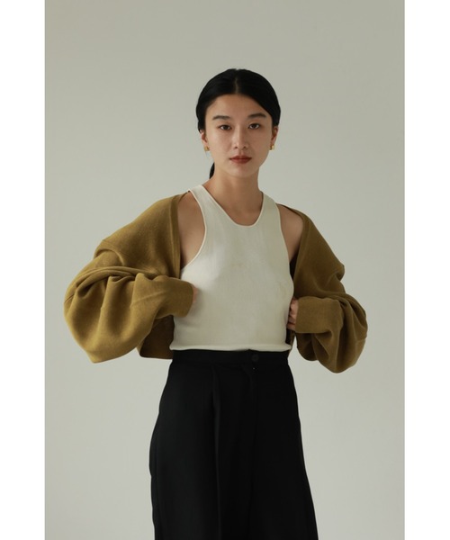 ボレロ 2WAY LAYERED KNIT BOLERO SALE】2way Mesh Knitted Bolero