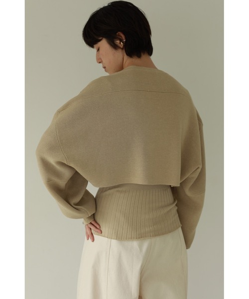 TODAYFUL カーディガン ダブルフェイスニットボレロ（Doubleface Knit