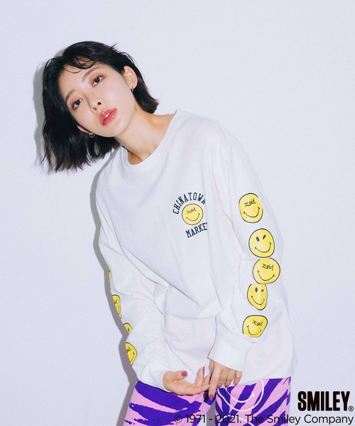 お得大人気 tシャツ Tシャツ X-girl × CHINATOWN MARKET SMILEY(R) L/S TEE ZOZOTOWN PayPayモール店 - 通販 - PayPayモール 好評正規品
