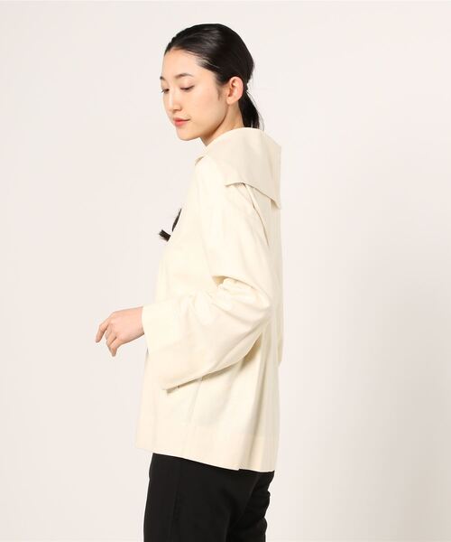 ブラウス シャツ DOMENICO+SAVIO raw silk sailor collar tops レディース DOMENICO+SAVIO ブラウス シャツ raw silk sailor collar tops