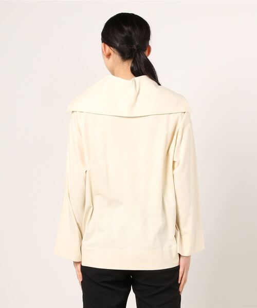 ブラウス シャツ DOMENICO+SAVIO raw silk sailor collar tops レディース DOMENICO+SAVIO ブラウス シャツ raw silk sailor collar tops