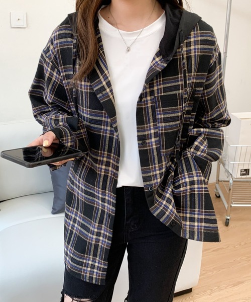 パーカー オーバーサイズフード付きチェックパーカー Zozotown Paypayモール店 通販 Paypayモール