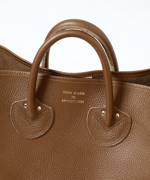 トートバッグ バッグ 【YOUNG & OLSEN/ヤングアンドオルセン 買いお値下 再お値下げ‼️ YOUNG & OLSEN レザートートバッグ ファッション