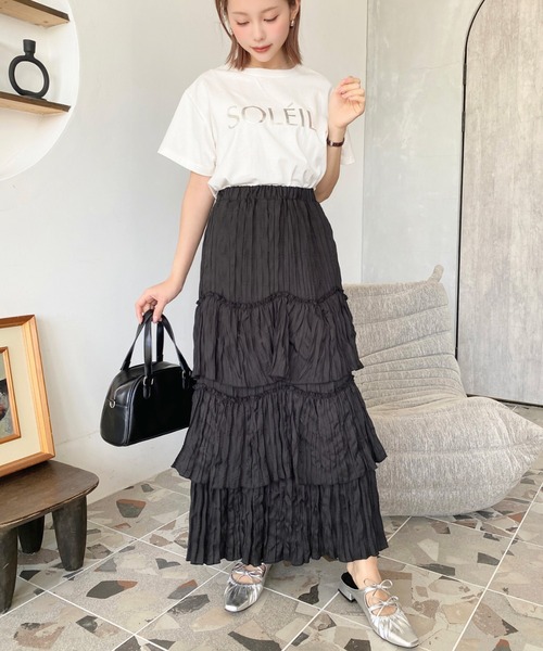 トレコード　片フリル　スカート ラッフルフリルスカート [M3442] - レディースファッション通販