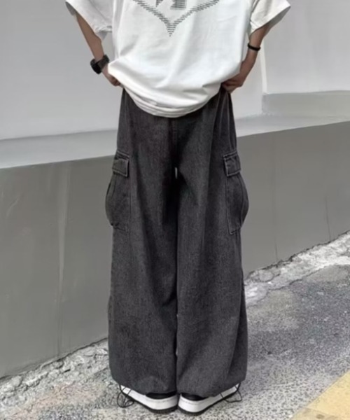 ジーンズ デニムカーゴパンツ_ユニセックス メンズ レディース