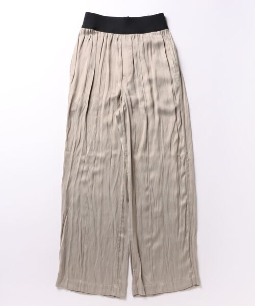 FIL DE FER パンツ FIL DE FER パンツ シルクタッチフィラメント 配色ゴムワイド