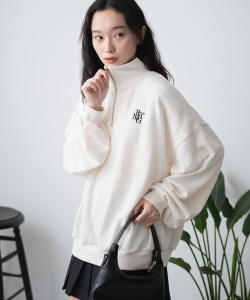 WEGO トレーナー スウェット WEGO/ハーフジップBIGスウェット