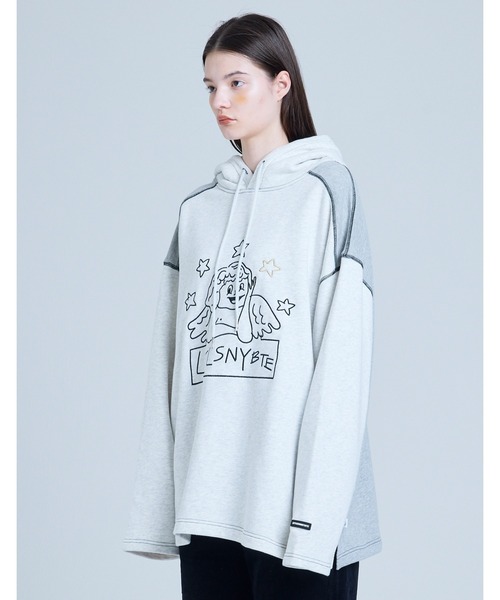 パーカー 「Little sunny bite」angel stitch hoodie レディース メンズ Little sunny bite パーカー 「Little bite」angel stitch