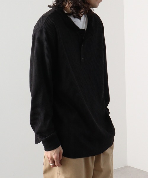 ワッフル ヘンリーネック Tシャツ 2色 ストリート 韓国 nr9789 ワッフルヘンリーネックTシャツ | ファッション通販サイト NUGU
