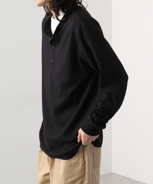 Many men, many minds. ヘンリーネック tシャツ ワッフルヘンリー