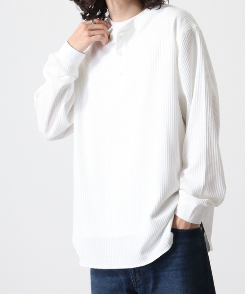 Many men, many minds. ヘンリーネック tシャツ ワッフルヘンリー
