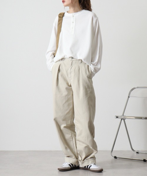RRLワッフルヘンリーネックロングTシャツ ワッフルヘンリーネック長袖Tシャツ – Room&Out