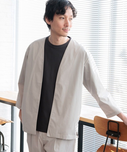 Arber/ドイツ製/カーディガン(厚手)/42/シルク/BEG 冷房対策・ドライタッチ】ベルト付ニット羽織(カーディガン