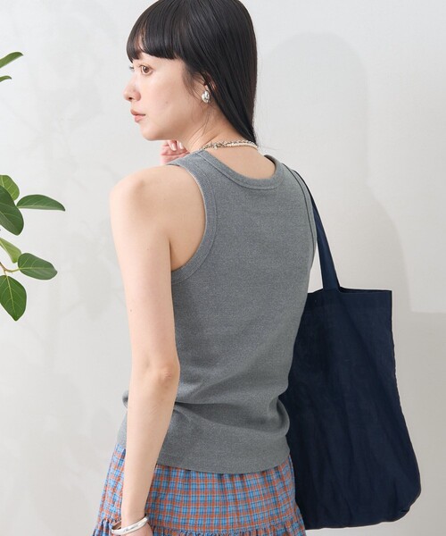 gajess  リブタンクトップ　ネイビー Rib Tanktop | Gajess